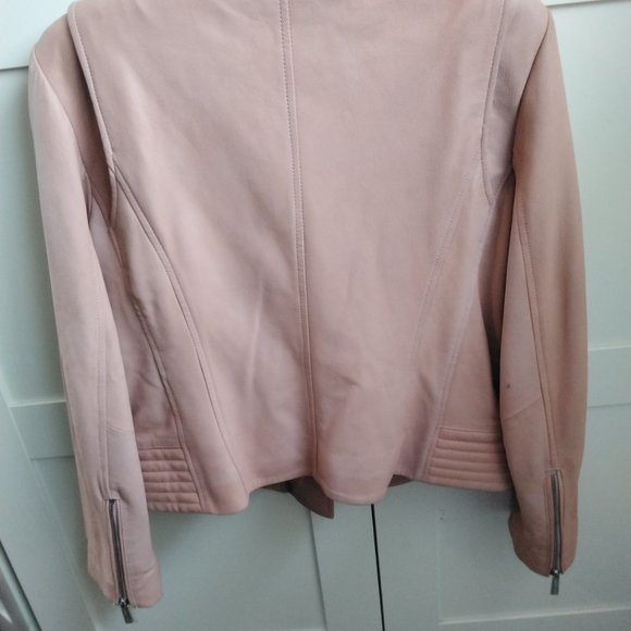 Michael Kors Leather Moto Jacket - Picture 2 of 3